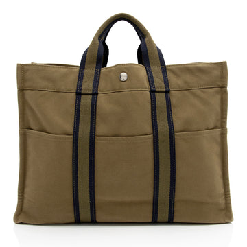 Hermes Toile Fourre Tout MM Tote (SHF-AVQQmL)