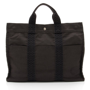 Hermes Vintage Canvas Herline MM Tote (SHF-GOLFd8)