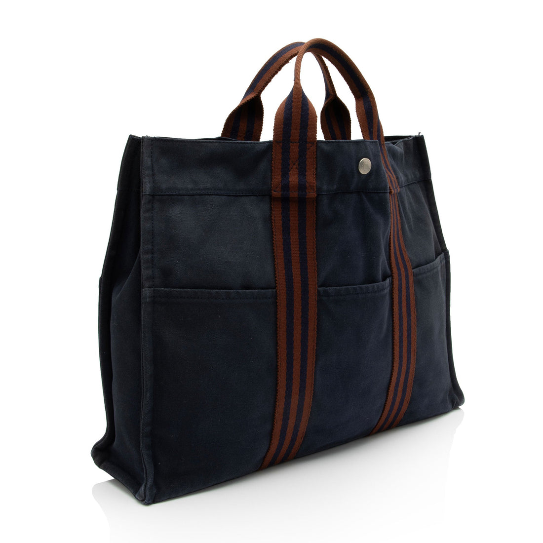 Hermes Vintage Canvas Herline MM Tote (SHF-g8THb5)