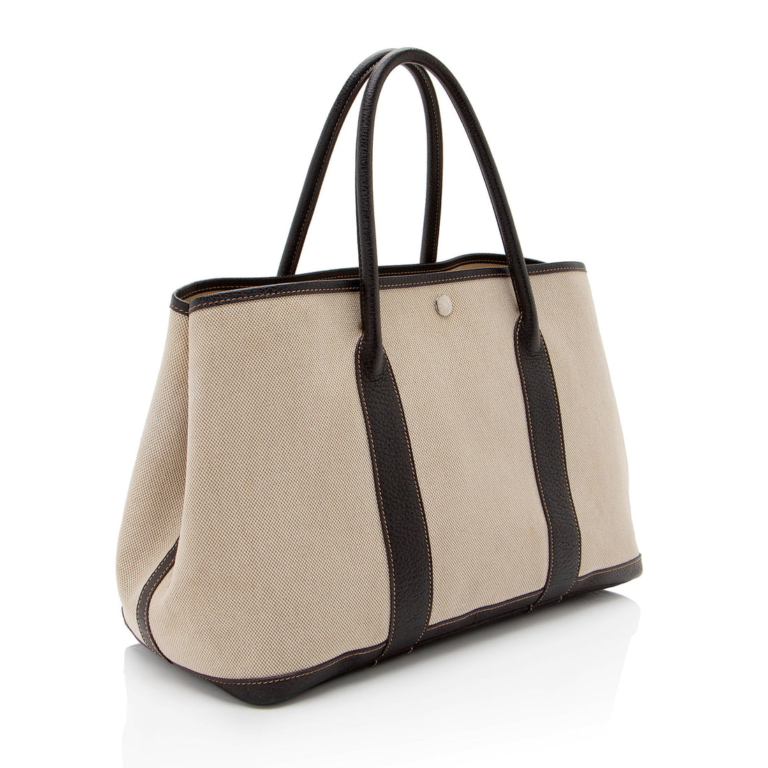 Hermes Vintage Canvas Leather Garden Party 36 Tote (SHF-ItDk7h)