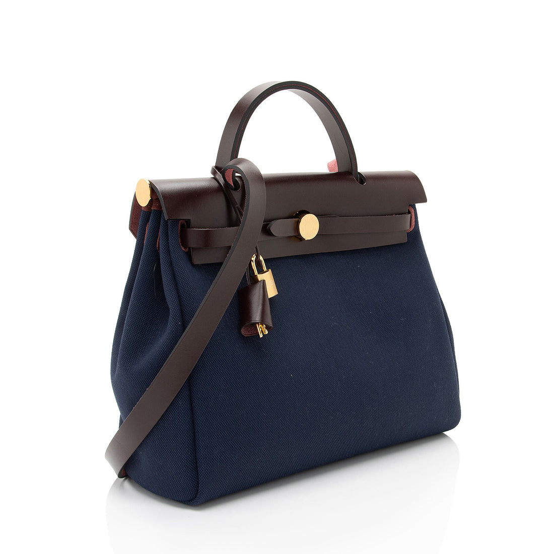Hermes Vintage Toile Vache Hunter Herbag 31 Tote (SHF-Em4DAU)