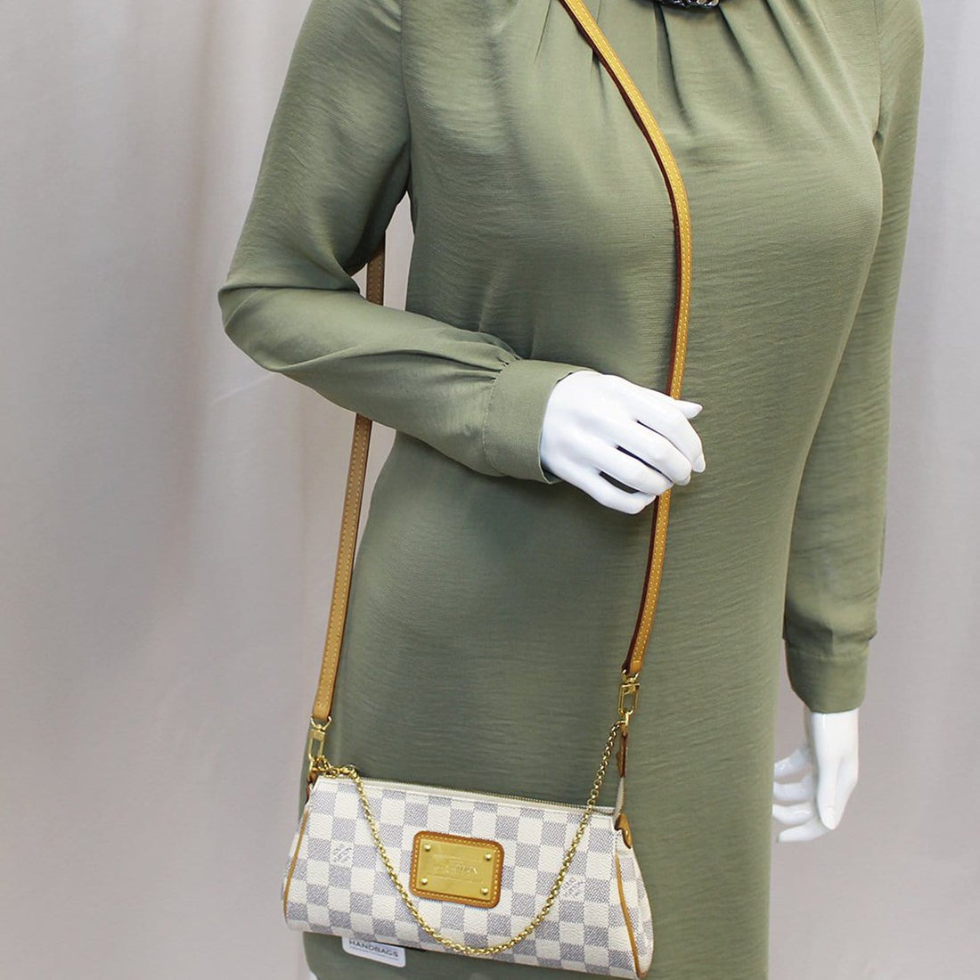 LOUIS VUITTON Damier Azur Eva Clutch Crossbody Bag