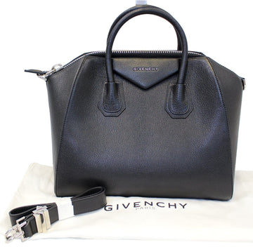 GIVENCHY Black Leather Antigona Shoulder Bag