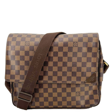 LOUIS VUITTON Shelton MM Damier Ebene Messenger Bag Brown
