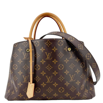 LOUIS VUITTON Montaigne BB Monogram Canvas Shoulder Bag Brown