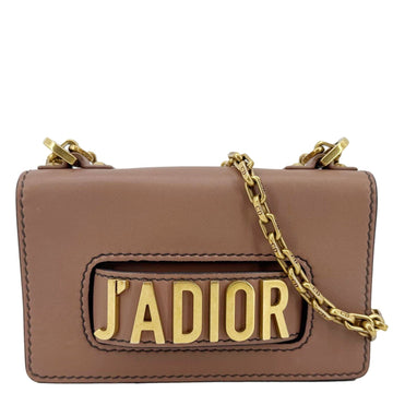 CHRISTIAN DIOR J'Adior Flap Mini Leather Chain Shoulder Bag Rose Poudre