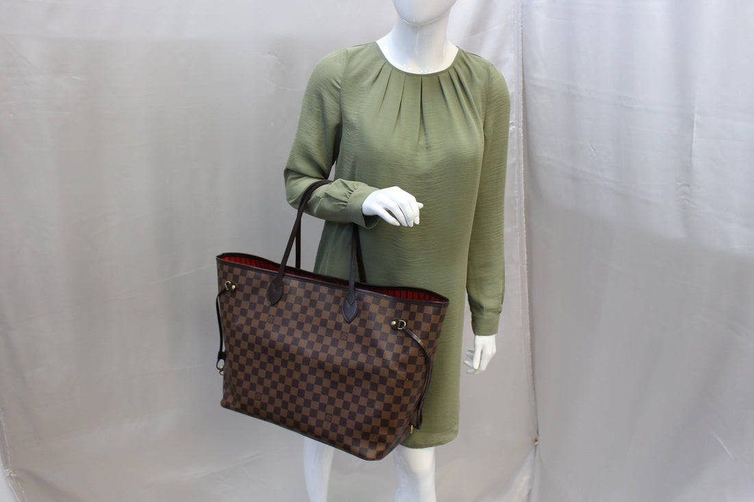 LOUIS VUITTON  Bag Damier Ebene Brown Neverfull GM Tote