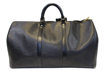 LOUIS VUITTON  Satchel Bag Epi Leather Black Keepall 50 Boston