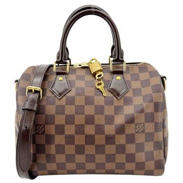 LOUIS VUITTON Speedy 25 Bandouliere Damier Ebene Shoulder Bag Brown