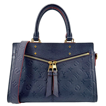 LOUIS VUITTON Sully PM Monogram Empreinte Leather Shoulder Bag Marine Rouge
