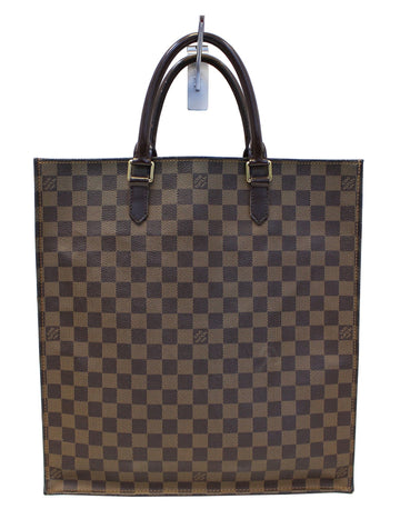 LOUIS VUITTON Damier Ebene Sac Plat Satchel Handbag