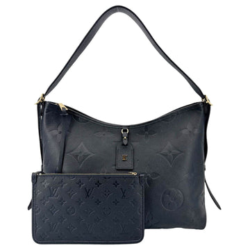 LOUIS VUITTON Carryall MM Empreinte Leather Shoulder Bag Black