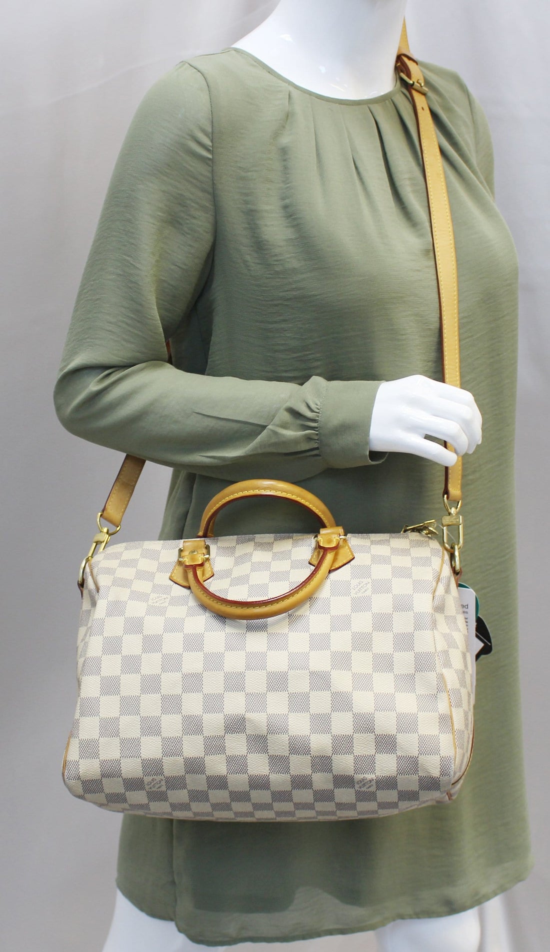 LOUIS VUITTON  Bag Damier Azur Speedy 30 Bandouliere Satchel