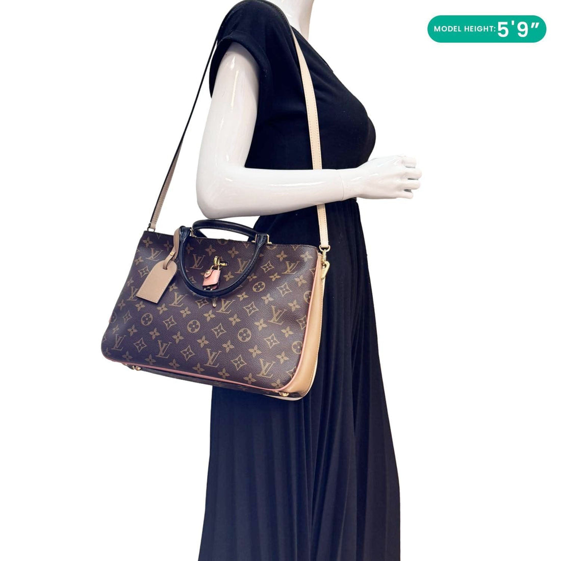 LOUIS VUITTON Millefeuille Monogram Canvas Shoulder Bag Brown