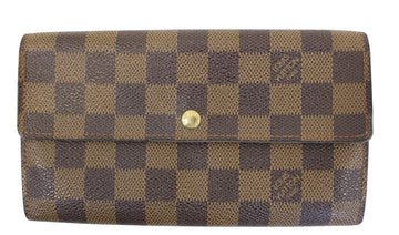 LOUIS VUITTON Damier Ebene Brown Sarah Wallet - Sale