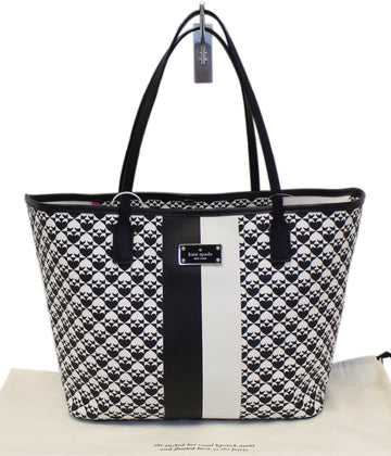 KATE SPADE Penn Place Black/White Tote Shoulder Bag