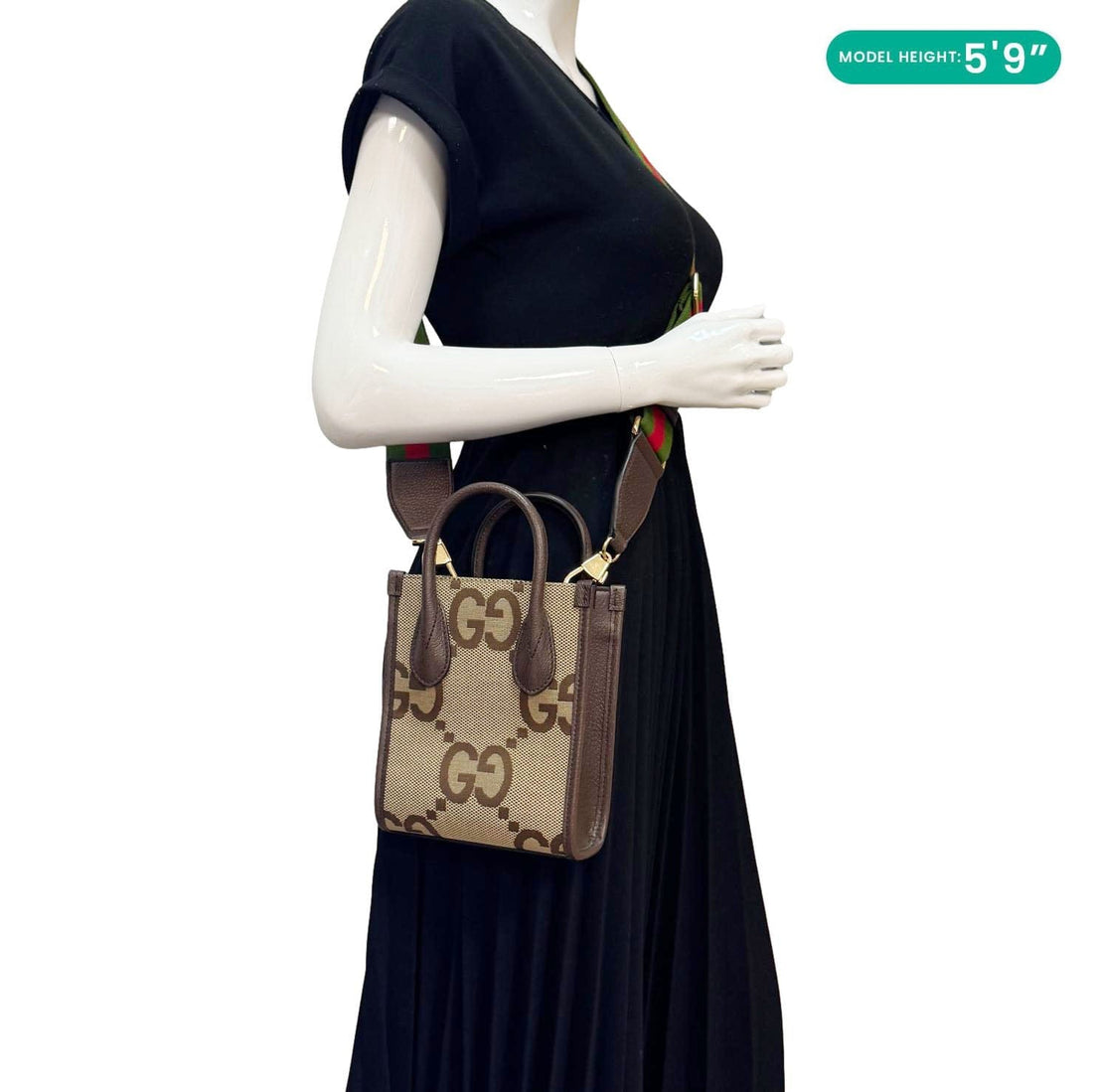 GUCCI Jumbo GG Supreme Canvas Tote Bag Beige 699406