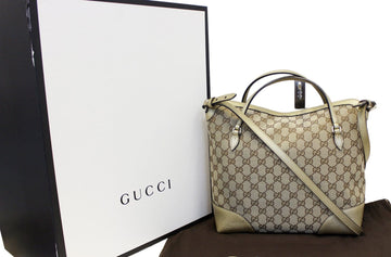 GUCCI Bree  GG Canvas Top Handle Shoulder Bag