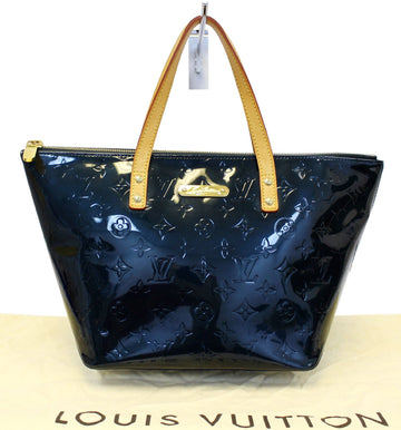 LOUIS VUITTON  Tote Bag Blue Nuit Monogram Vernis Bellevue PM