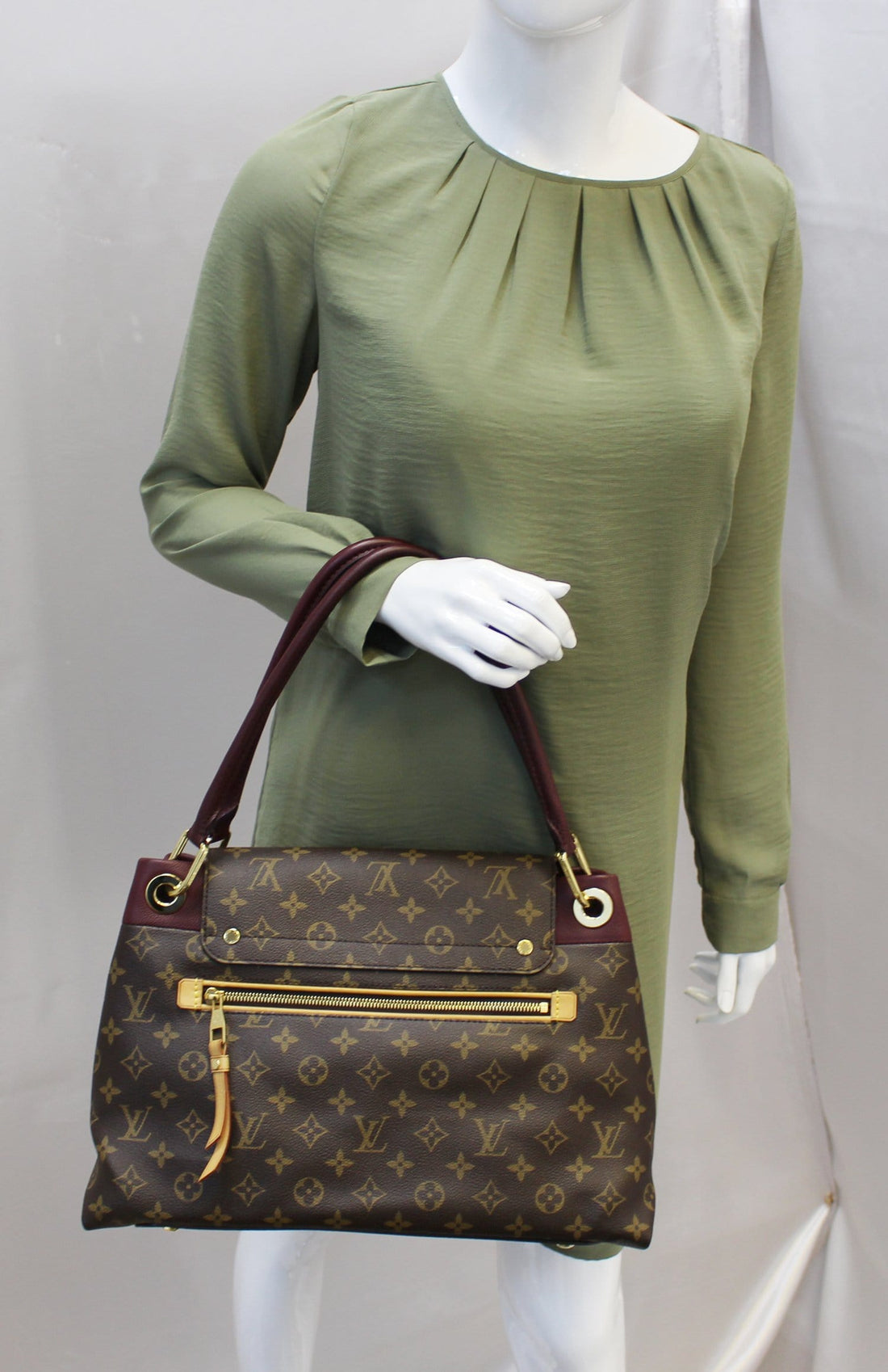 LOUIS VUITTON  Aurore Monogram Canvas Olympe Satchel  Bag