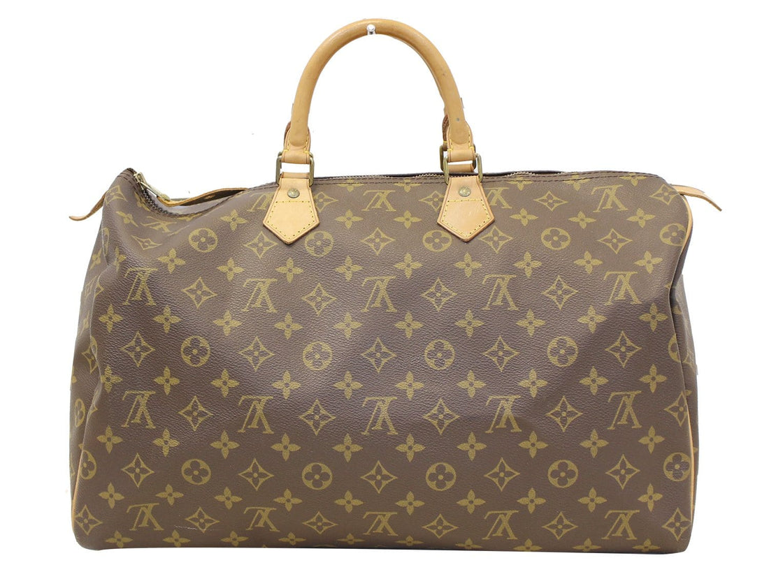 Louis Vuitton Speedy 40 Monogram Canvas Brown Satchel Bag