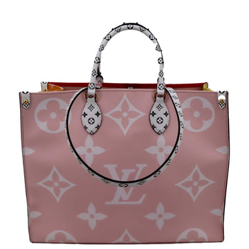 LOUIS VUITTON Onthego GM Limited Edition Giant Monogram Tote Bag Rouge Rose