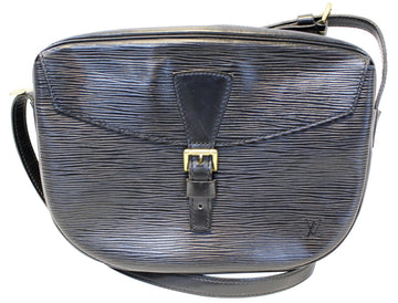 LOUIS VUITTON Epi Leather Black Jeune Fille MM Shoulder Bag