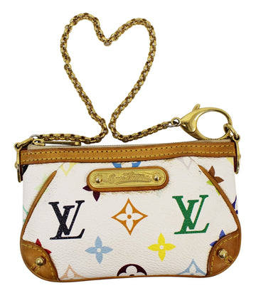 LOUIS VUITTON White Monogram Multicolore Milla PM Clutch Bag
