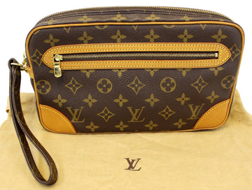 LOUIS VUITTON Monogram Canvas Marly Dragonne GM Clutch Bag