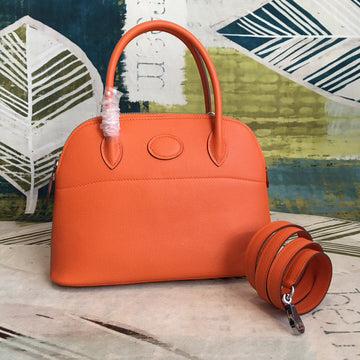 Top Quality Bolide Bag Orange For Women SiTop Qualityer Toned Hardware 12.6in/32cm