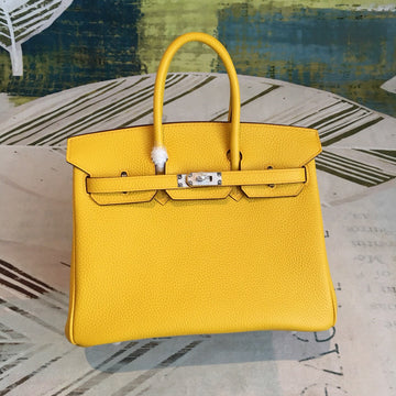 Top Quality Birkin Yellow For Women SiTop Qualityer Toned Hardware 9.8in/25cm