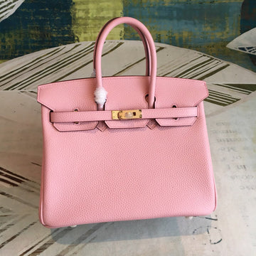 Top Quality Birkin Light Pink For Women Gold Toned Hardware 9.8in/25cm