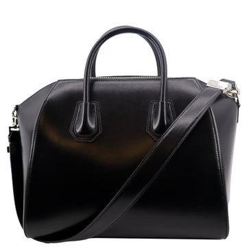 GIVENCHY Antigona Medium  Leather Shoulder Bag Black