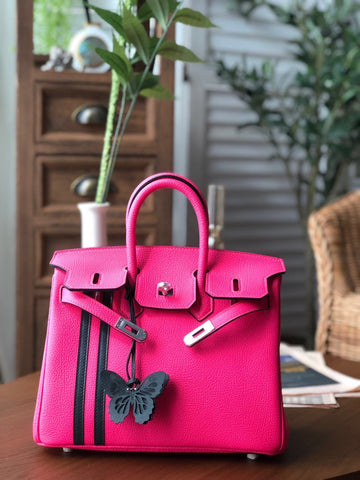 Top Quality Birkin Dark Pink For Women SiTop Qualityer Toned Hardware 9.8in/25cm