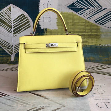 Top Quality Kelly Light Yellow For Women SiTop Qualityer Toned Hardware 10in/25cm