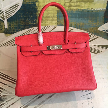 Top Quality Birkin Red For Women SiTop Qualityer Toned Hardware 11in/30cm