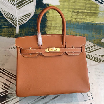 Top Quality Birkin Earth Orange For Women Gold-Toned Hardware 11in/30cm