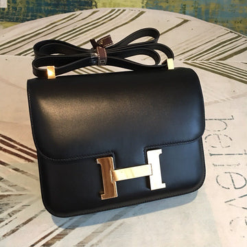 Top Quality Constance 24 Swift Black For Women Gold Toned Hardware, Handbags, Shoulder Bags 9.5in/24cm