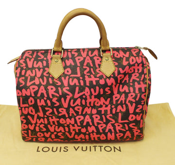 LOUIS VUITTON Monogram Stephen Spro Graffiti Speedy 30 Satchel Bag