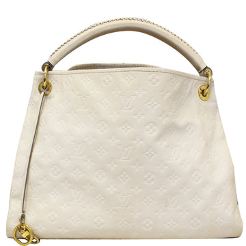 LOUIS VUITTON Artsy MM Empreinte Leather Shoulder Bag Beige