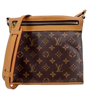 LOUIS VUITTON Saumur PM Monogram Canvas Messenger Bag Brown