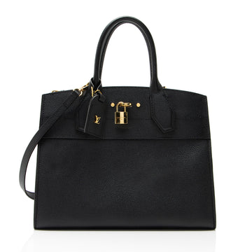 Louis Vuitton Calfskin City Steamer MM Tote