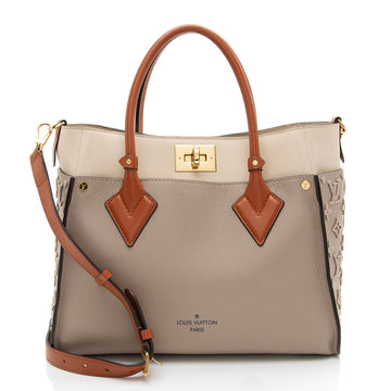 Louis Vuitton Calfskin Tufted Monogram On My Side MM Tote