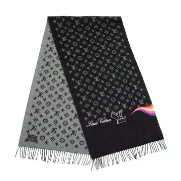 Louis Vuitton Cashmere Monogram Rainbow Fringe Scarf