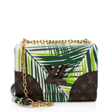 Louis Vuitton Coated Canvas Monogram Palm Twist MM Shoulder Bag (SHF-Jqef4T)
