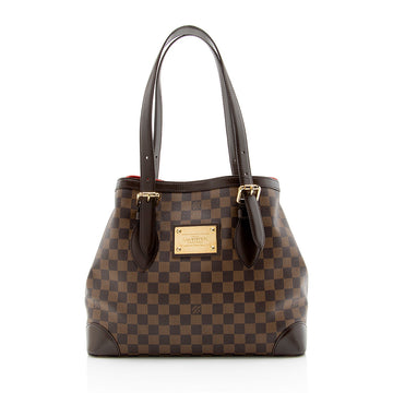 Louis Vuitton Damier Ebene Hampstead MM Tote (SHF-23435)