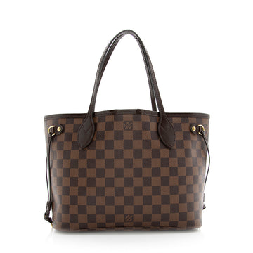 Louis Vuitton Damier Ebene Neverfull PM Tote (SHF-19029)