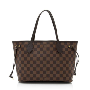 Louis Vuitton Damier Ebene Neverfull PM Tote (SHF-ZUwsqw)