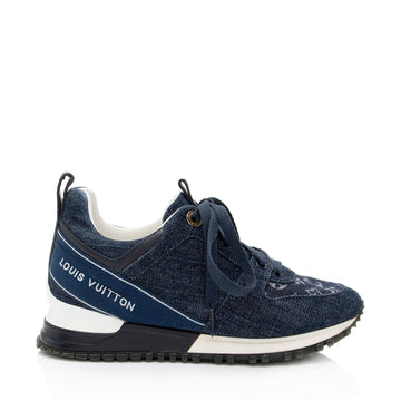 Louis Vuitton Monogram Denim Run Away Sneakers - Size 5 / 35