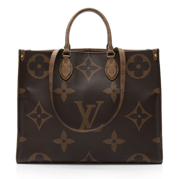 Louis Vuitton Giant Monogram Canvas Onthego GM Tote (SHF-9pZ7RF)